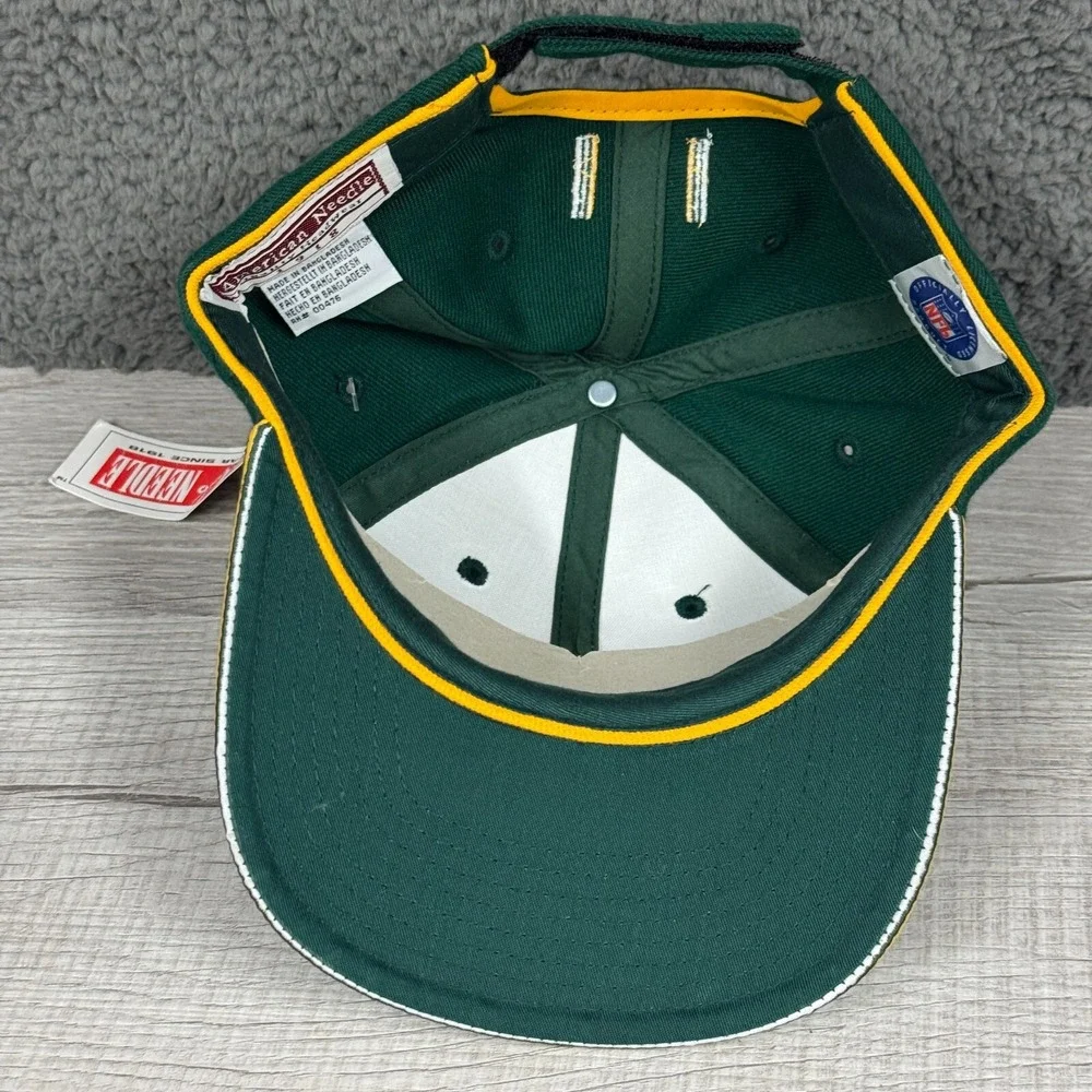Vintage Green Bay Packers Hat Cap Strapback Adjustable Nfl American‎ Needle New